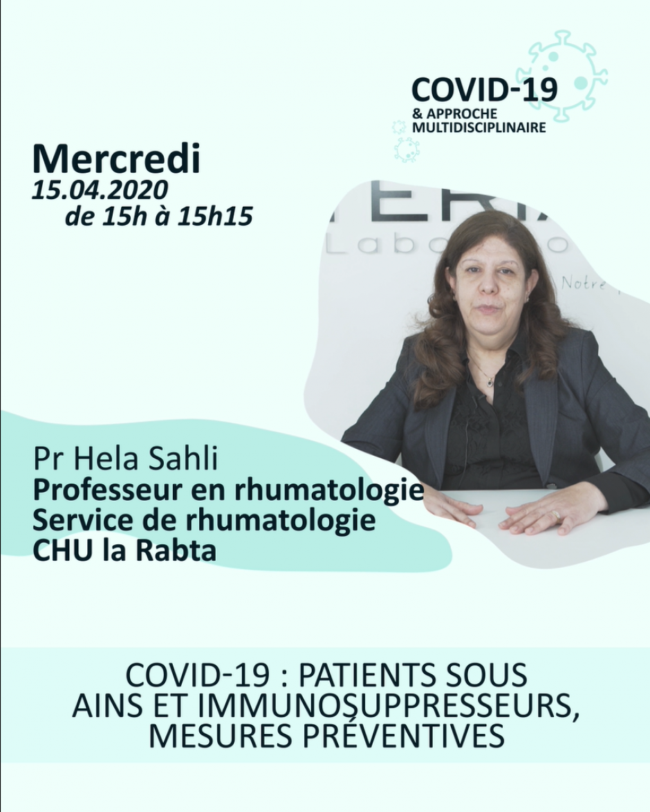 Pr Hela Sahli : PATIENTS SOUS AINS ET IMMUNOSUPPRESSEURS